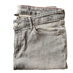 Eddie Bauer Womens Gray Jeans Slightly Curvy Straight Leg Clean Denim‎ Size 10